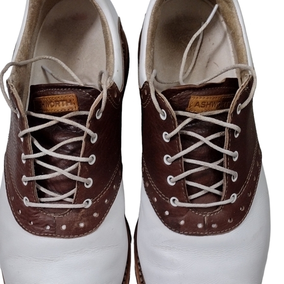 Ashworth Men's 9 White/Brown Golf Shoes - Picture 10 of 10
